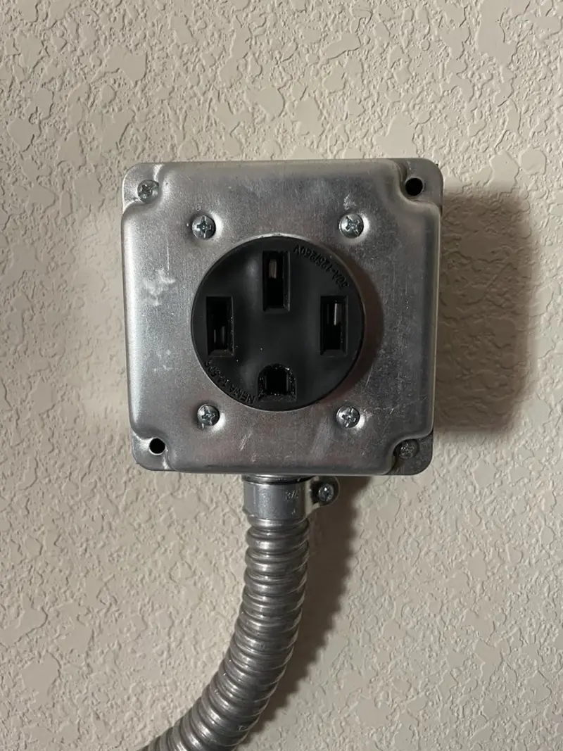 NEMA 14-50 outlet installed for Smart Home Electrical in Cross Plains